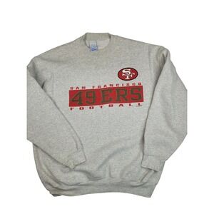 Vintage 90s San Francisco 49ers Sweatshirt XXL Salem NFL‎ Football Gray Stains